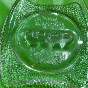 Vintage Holiday Inn Hotels Logo Glass Ashtray